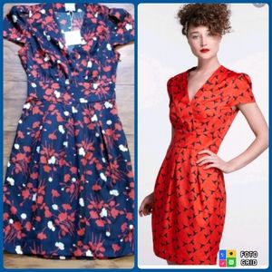 Anthropologie Hi There From Karen Walker V-neckline Floral Dress